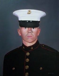 hand painted military portrait by North Carolina artist Jeremy Sams