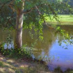 hagan stone park pond plein air painting