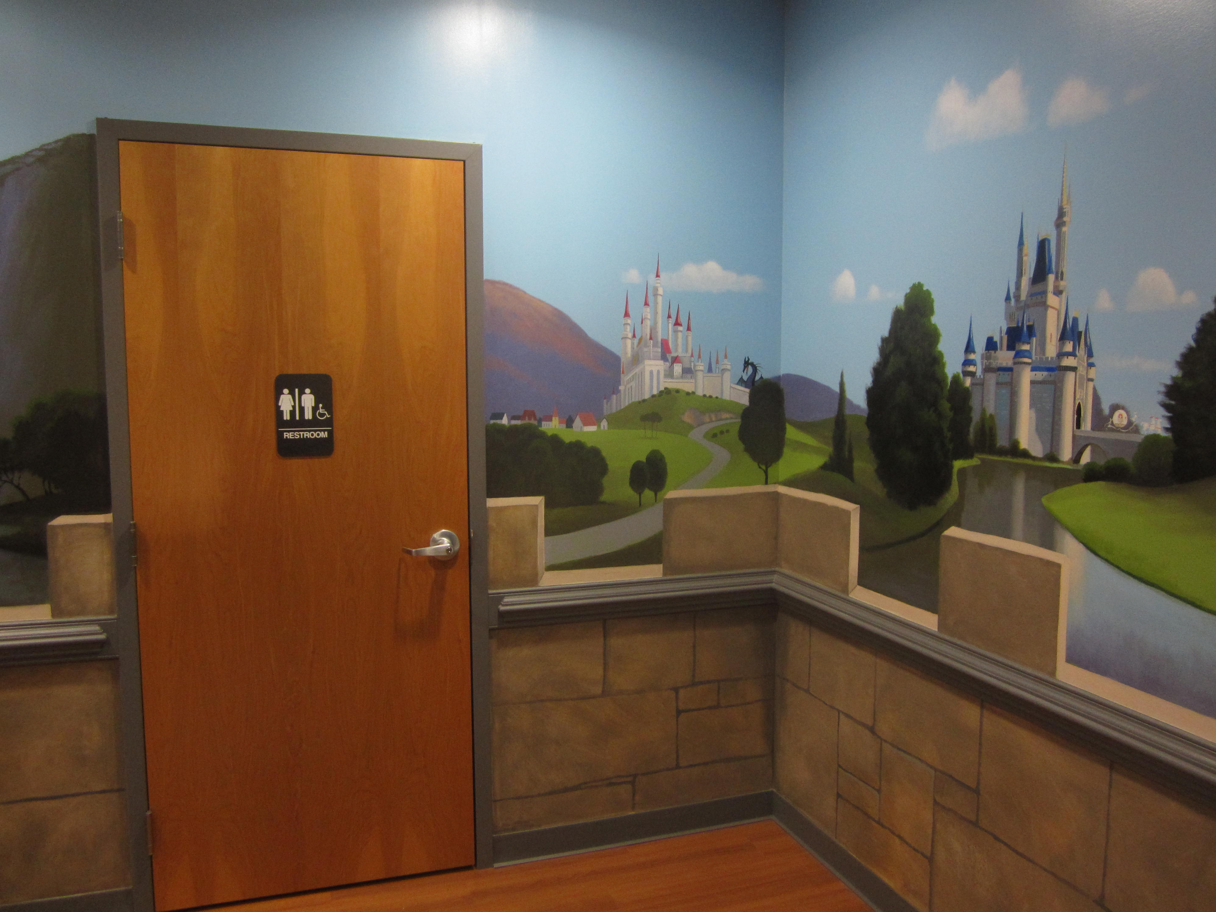 sleeping beauty princess castle mural