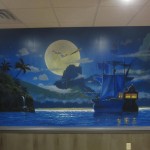 peter pan captain hook mural