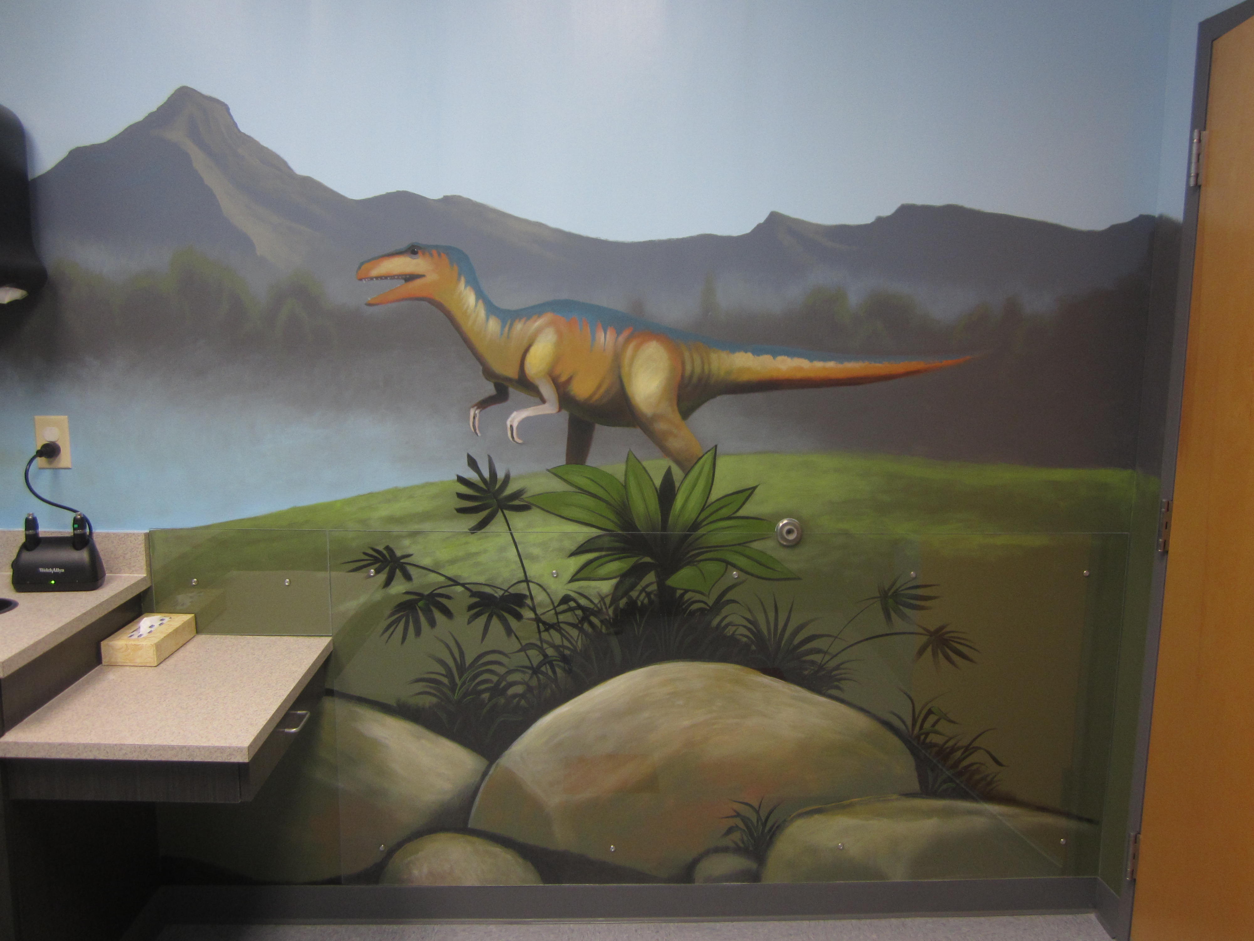 dinosaur mural