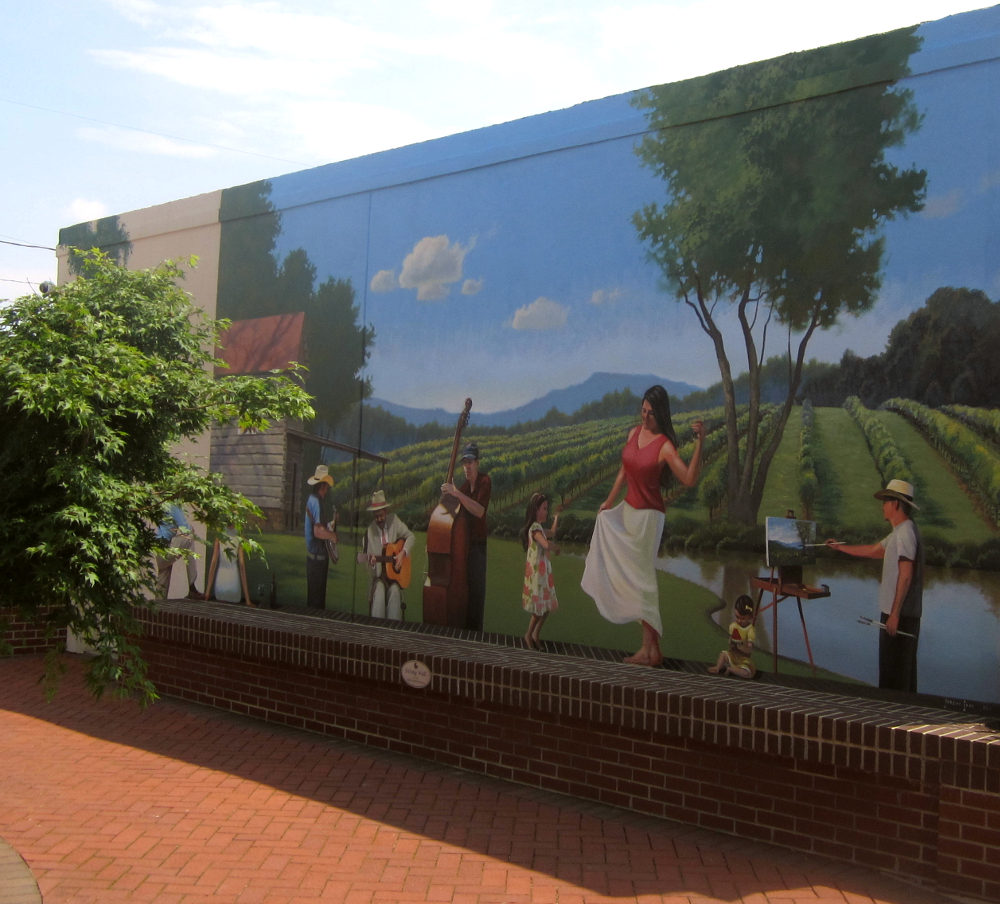 Yadkin Arts center Mural Yadkinville NC painted by North Carolina artist Jeremy Sams