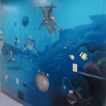 ocean mural for pediatrics office