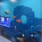 ocean mural for pediatrics office kids mural children's mural