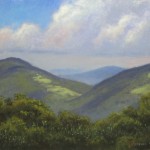 Plein air painting of a view looking south on Elk Knob, NC by North Carolina artist, Jeremy Sams