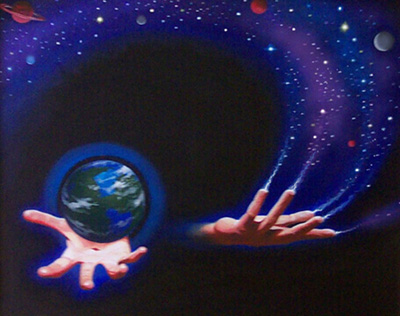 creation painting of in the beginning God created