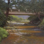 plein air painting of Boone Fork Creek