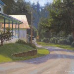 plein air painting of Todd General Store by North Carolina artist, Jeremy Sams