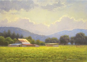 Farm in Boone 8x10 acrylic en plein air