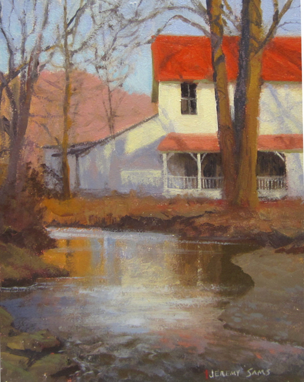 plein air painting of Mast General Store, Valle Crucis, NC by North Carolina artist, Jeremy Sams