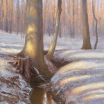 morning snow landscape plein air