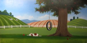farm mural 4x8' canvas
