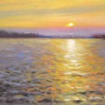 Southport Sunset plein air painting