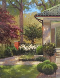 Charlotte garden tour plein air painting queens rd.