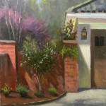 Charlotte garden tour plein air painting queens rd. by North Carolina artist, Jeremy Sams