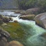 Cane River plein air painting by North Carolina artist Jeremy Sams