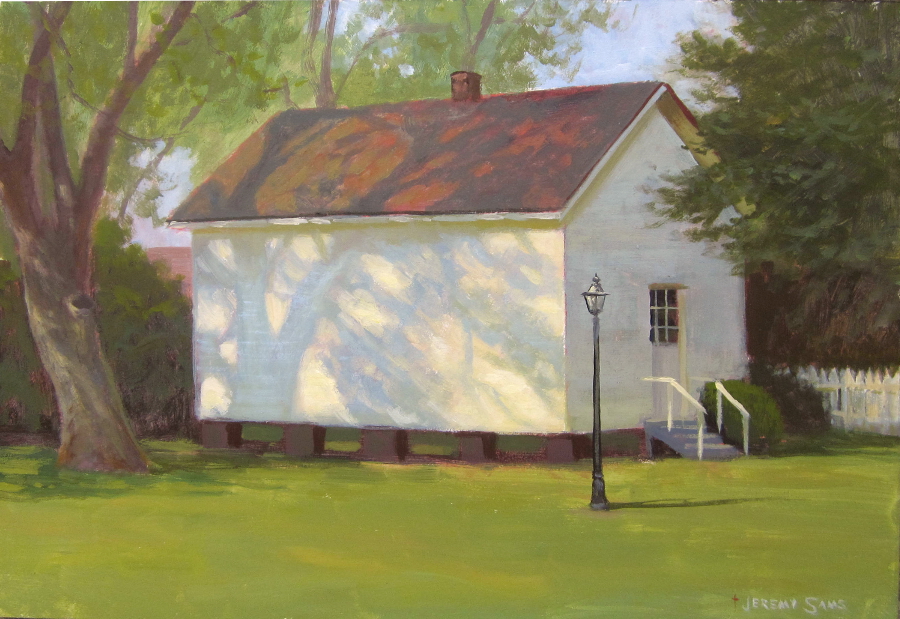 Harmony House plein air painting in Kinston by North Carolina artist Jeremy Sams