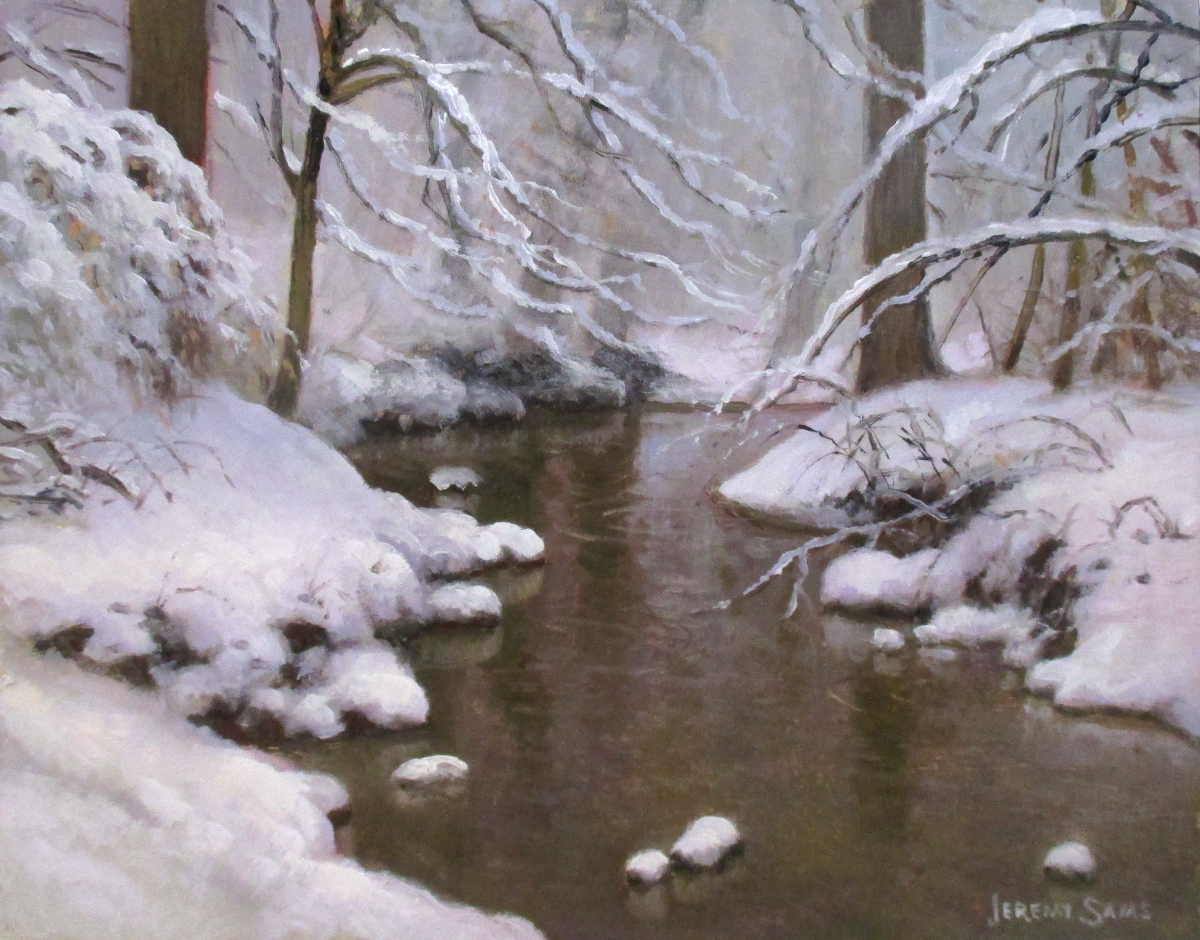 creek study plein air painting by North Carolina artist Jeremy Sams