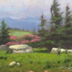 original plein air painting of Grassy Ridge on the Roan Highlands by North Carolina artist Jeremy Sams