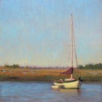 yacht basin boat plein air painting by North Carolina artist Jeremy Sams