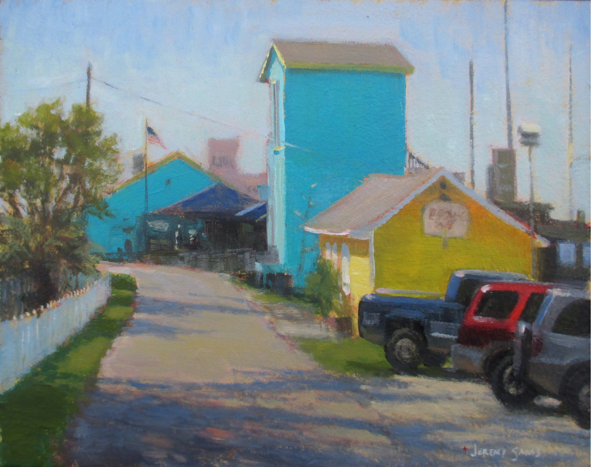 Southport plein air painting by North carolina artist Jeremy Sams