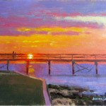 Southport sunrise plein air painting