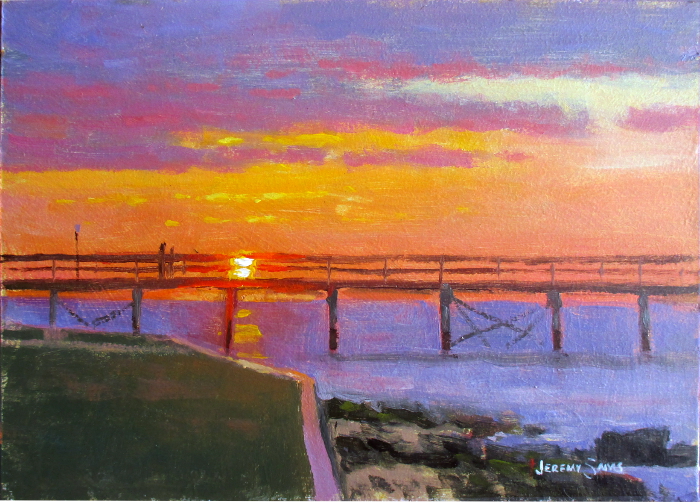 Southport sunrise plein air painting