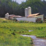 plein air painting of Ashe County farm by North Carolina artist Jeremy Sams