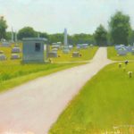 Jacksonville cemetery plein air painting in Virginia
