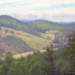 plein air painting of overlook off Blueridge Parkway by North carolina artist Jeremy Sams