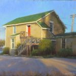 plein air painting of art gallery at Solomon's Island Maryland by North Carolina artist Jeremy Sams