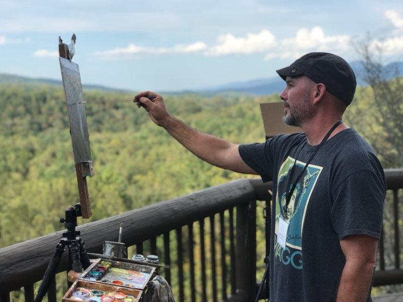 jeremy Sams plein air painting