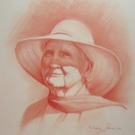 Pastel Chalk Portrait of elder lady