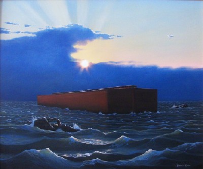painting of Noah's ark by North Carolina artist, Jeremy Sams
