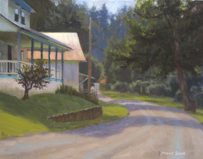 plein air painting of Todd General Store by North Carolina artist, Jeremy Sams