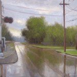 April Showers plein air painting in Kinston by North Carolina artist Jeremy Sams