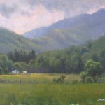 plein air painting of Celo Mountain by North Carolina artist Jeremy Sams