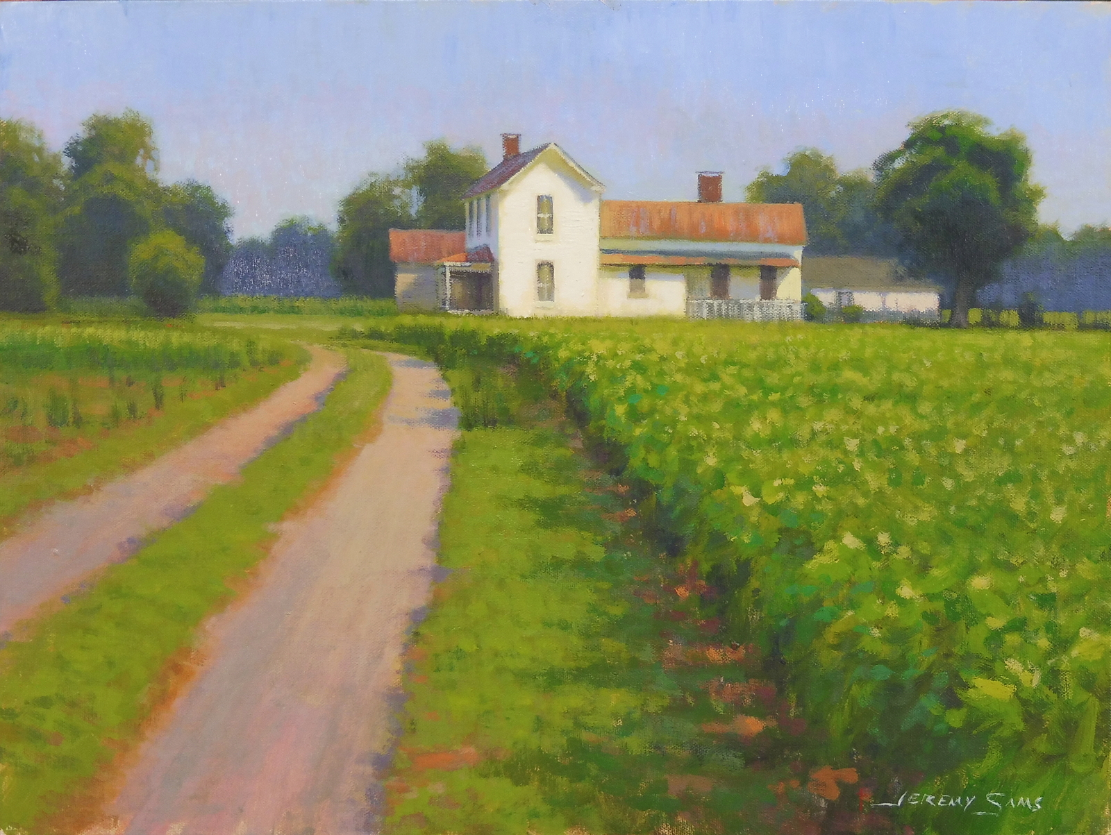 farm scene en plein air painting North Carolina