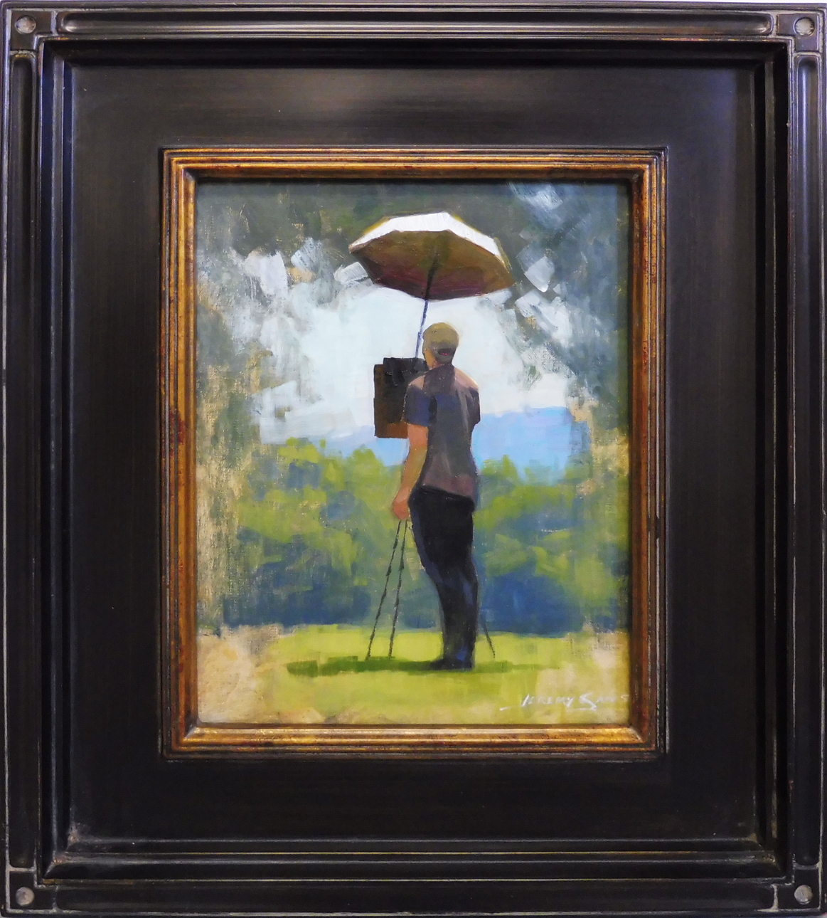 Plein air painting of Paul Keysar by North Carolina artist Jeremy Sams